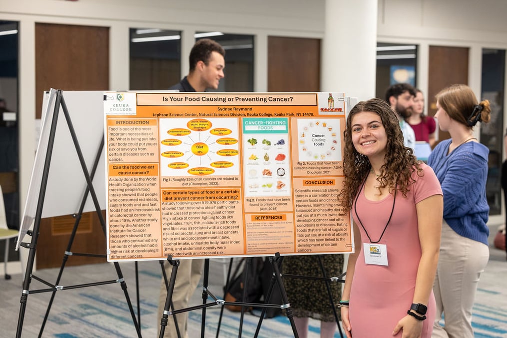 A student presents at the KCX 2024