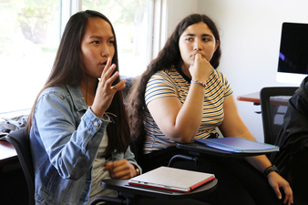 ASL students in class at Keuka College